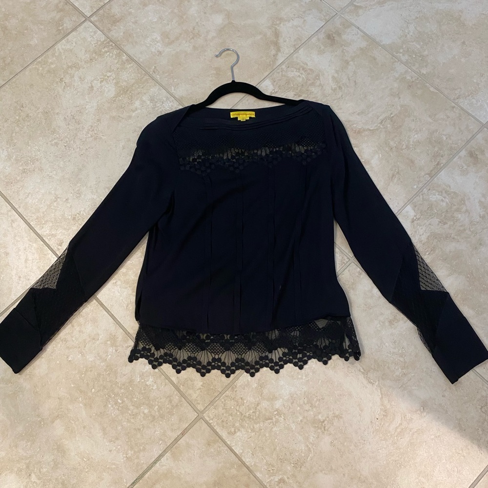 Catherine Malandrino Black Blouse